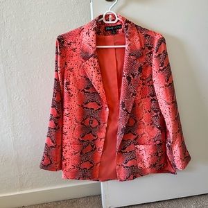 Elizabeth & James Coral Silk Blazer